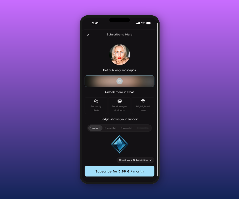 Subscribe modal