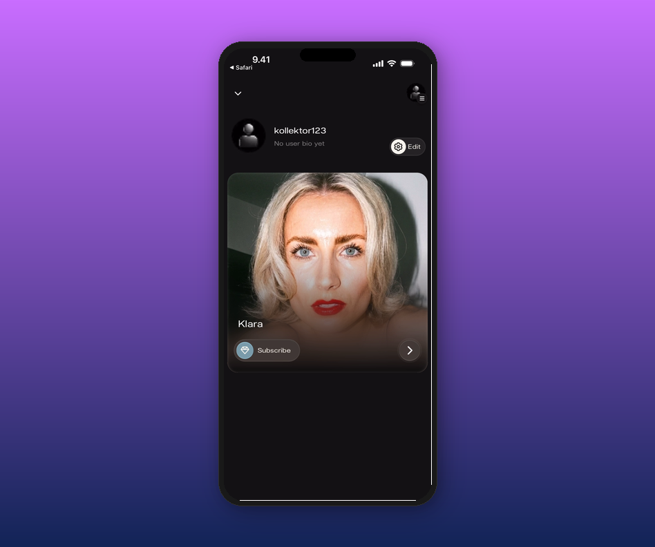 Your artists on the home feed