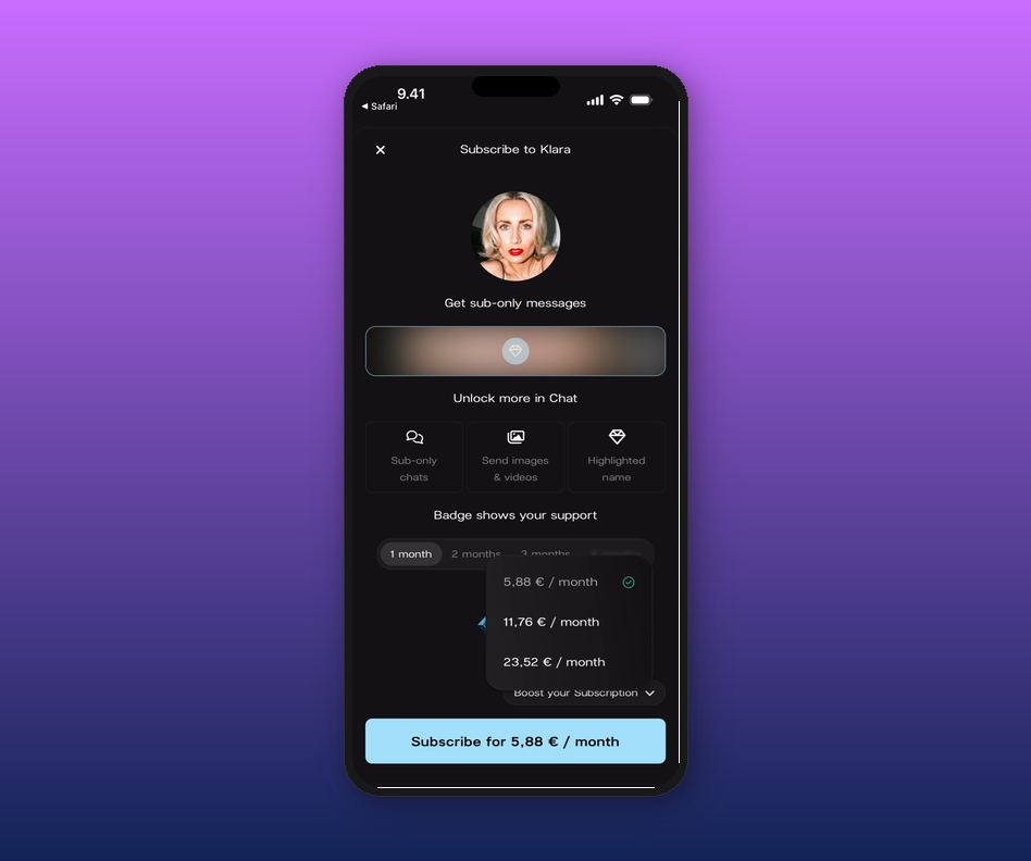 Boost your subscription dropdown